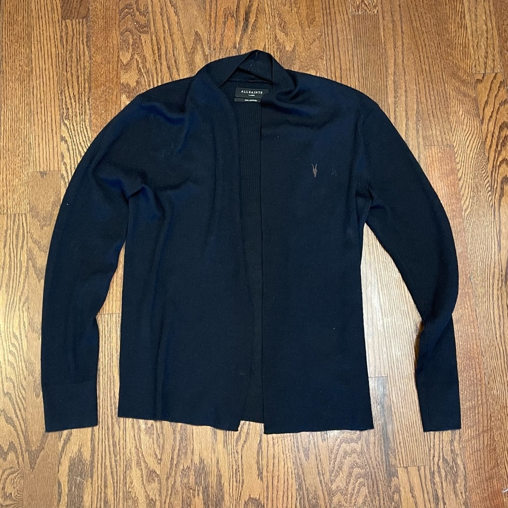 Mode Merino Cardigan All Saints in Navy